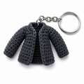 IkramiFy Charcoal Crochet Mini Cardigan Keychain