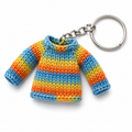 IkramiFy Rainbow Striped Mini Sweater Keychain