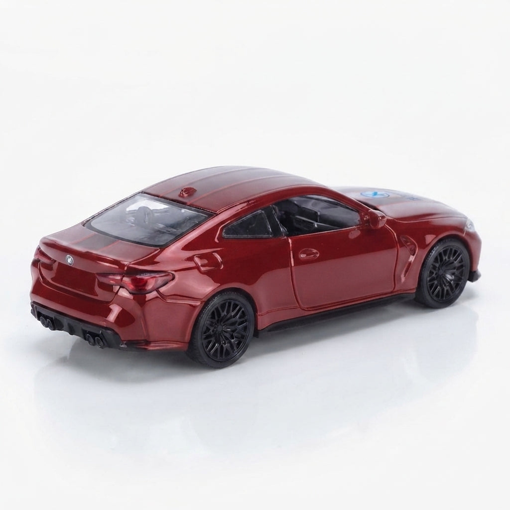 1/36 BMW M4 CSL Alloy Toys Car Model High Simulation Metal Genuine Door Opened Pull Back Function Boys Birthday Gifts Collection