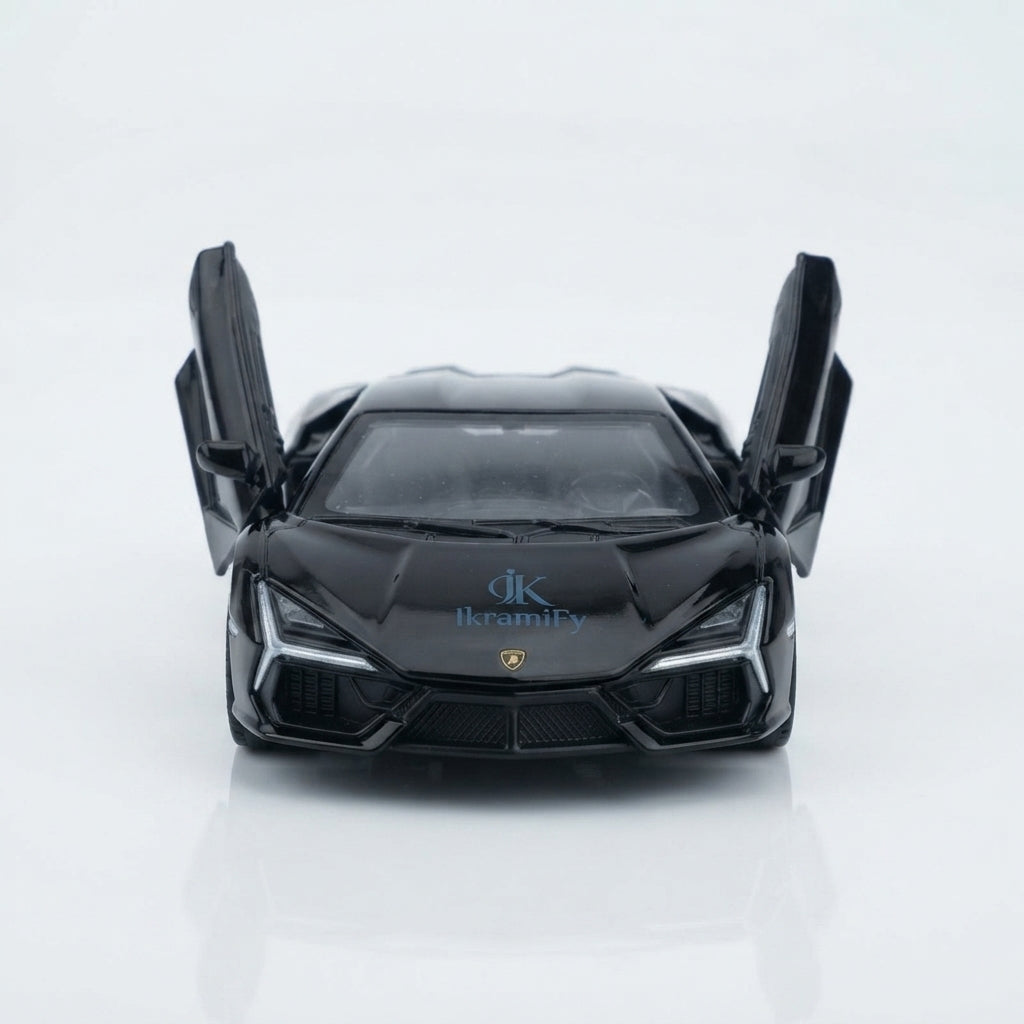 Replica of the SVJ Pullback Alloy Car Model, Children's Toy, Die-Cast Metal, Pullback Function.