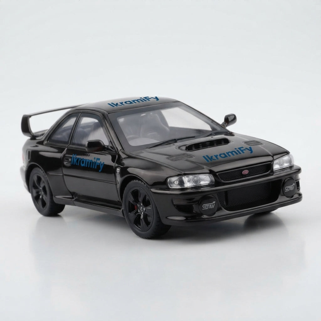 Simulation 1/24 Scale Subaru STI Alloy Car Model Decorative Toy Vehicle Birthday Gift Collection Miniature Voiture Ornament