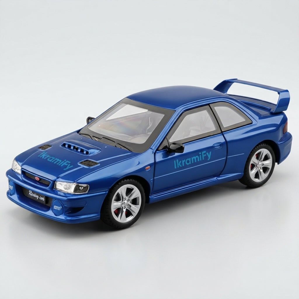 Simulation 1/24 Scale Subaru STI Alloy Car Model Decorative Toy Vehicle Birthday Gift Collection Miniature Voiture Ornament