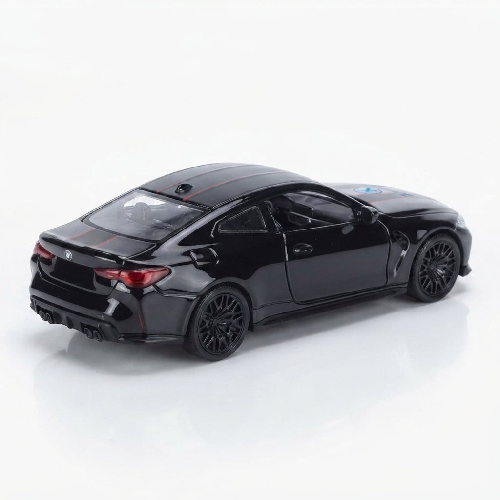 1/36 BMW M4 CSL Alloy Toys Car Model High Simulation Metal Genuine Door Opened Pull Back Function Boys Birthday Gifts Collection
