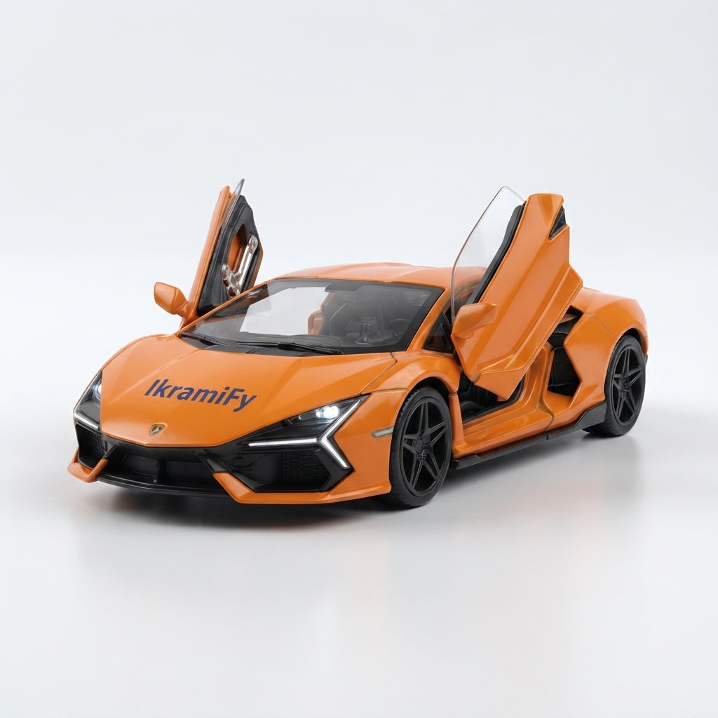 Replica of the SVJ Pullback Alloy Car Model, Children's Toy, Die-Cast Metal, Pullback Function.
