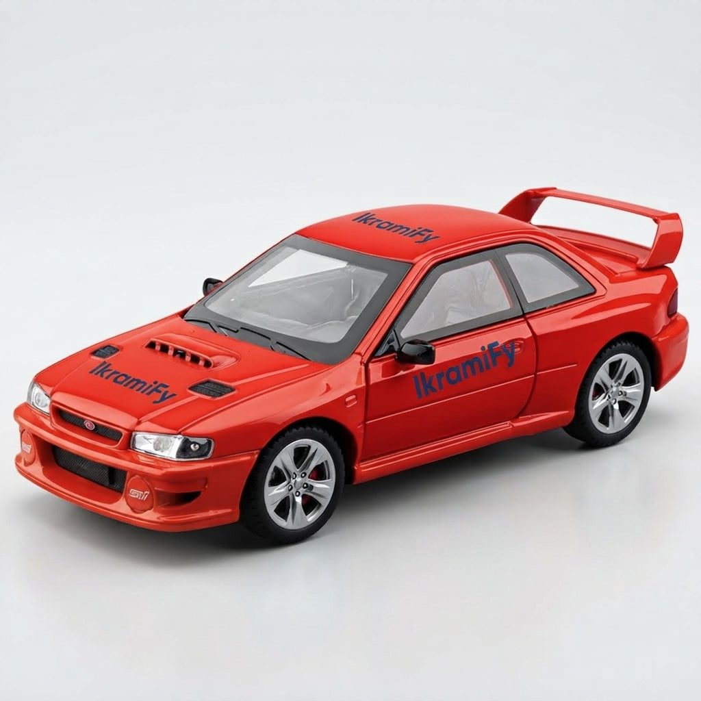 Simulation 1/24 Scale Subaru STI Alloy Car Model Decorative Toy Vehicle Birthday Gift Collection Miniature Voiture Ornament
