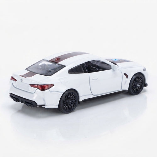 1/36 BMW M4 CSL Alloy Toys Car Model High Simulation Metal Genuine Door Opened Pull Back Function Boys Birthday Gifts Collection