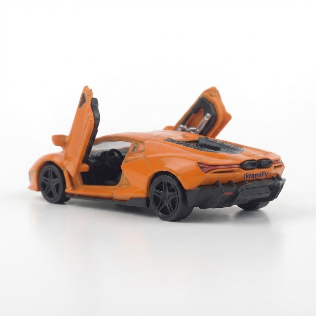 Replica of the SVJ Pullback Alloy Car Model, Children's Toy, Die-Cast Metal, Pullback Function.