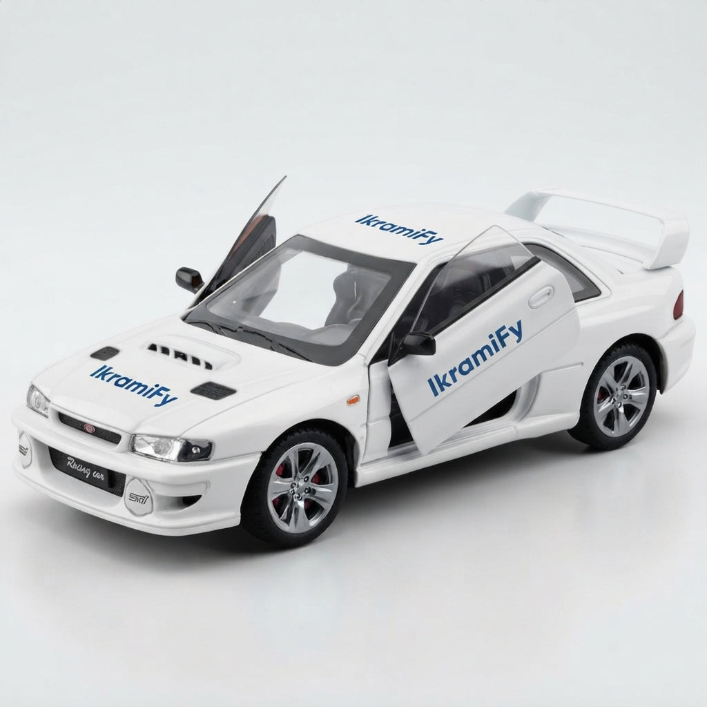 Simulation 1/24 Scale Subaru STI Alloy Car Model Decorative Toy Vehicle Birthday Gift Collection Miniature Voiture Ornament