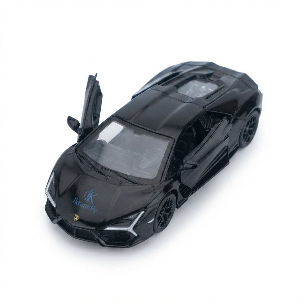 Replica of the SVJ Pullback Alloy Car Model, Children's Toy, Die-Cast Metal, Pullback Function.