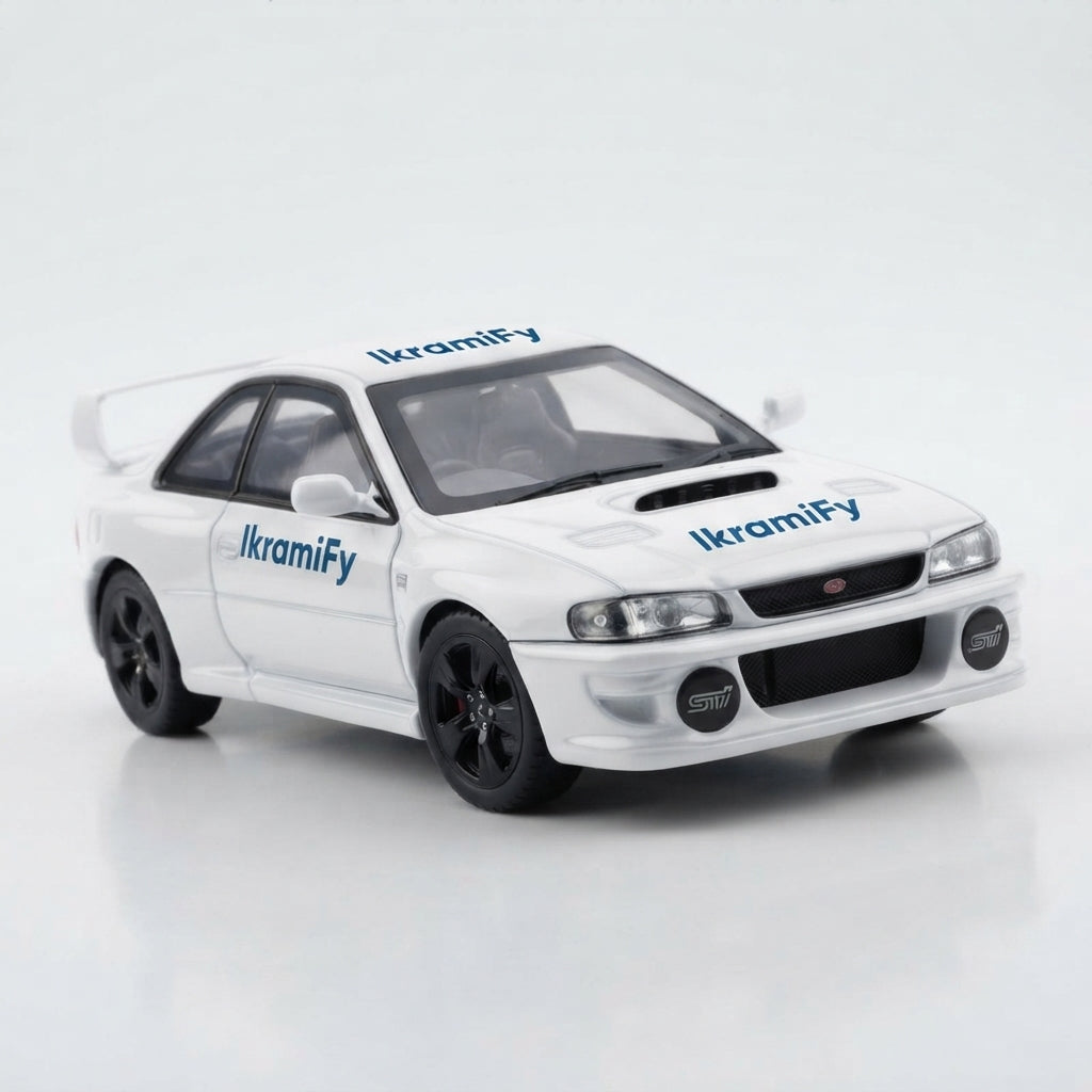 Simulation 1/24 Scale Subaru STI Alloy Car Model Decorative Toy Vehicle Birthday Gift Collection Miniature Voiture Ornament