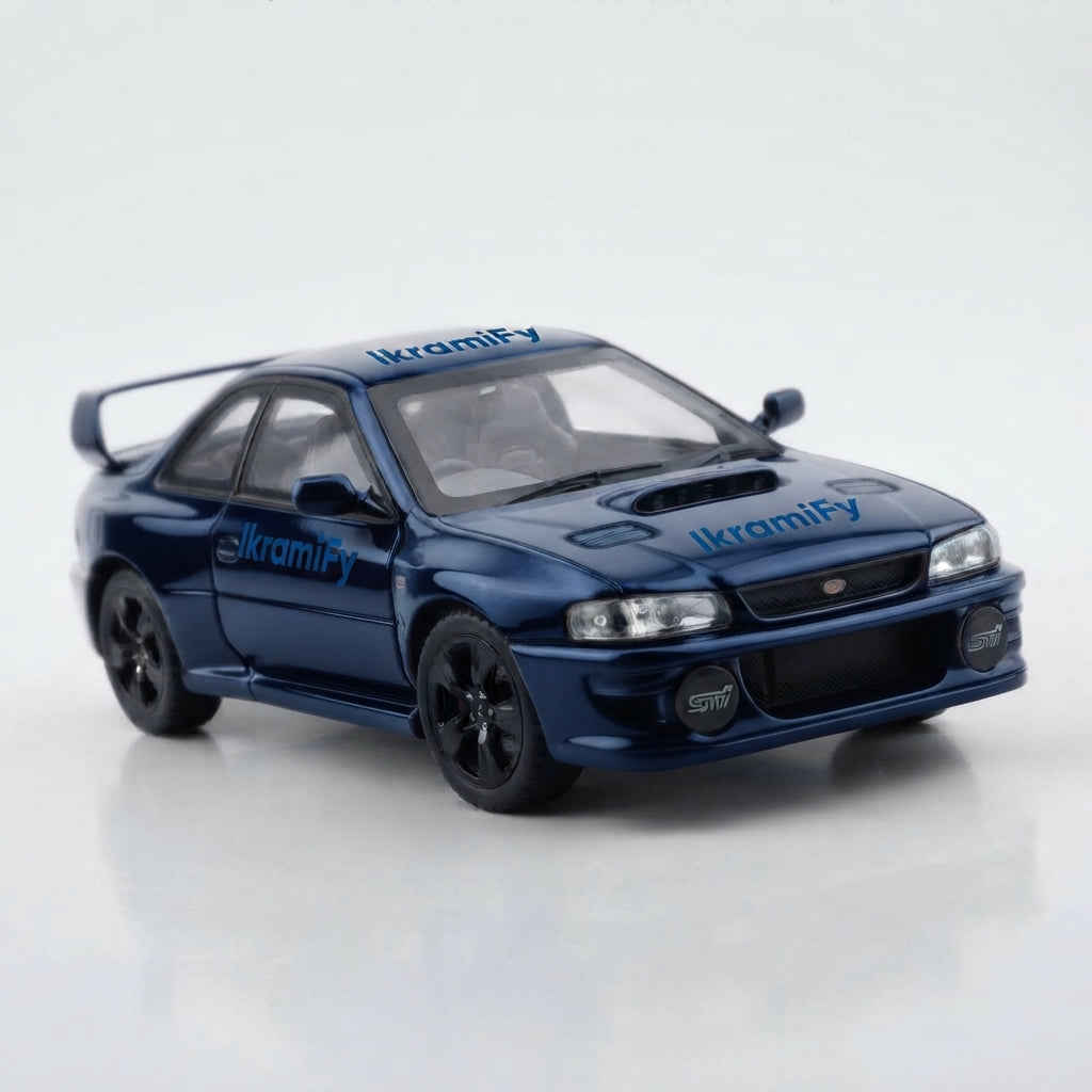Simulation 1/24 Scale Subaru STI Alloy Car Model Decorative Toy Vehicle Birthday Gift Collection Miniature Voiture Ornament