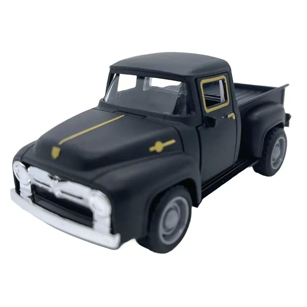 1/32 Red Metal Truck Model Vintage Alloy Mini Pull-Back Diecast Car Collection Decor Boys Children's New Year Christmas Toy Gift