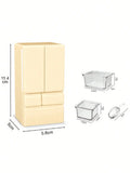 Party Decor Miniature Fridge - Double Door Tiny Refrigerator Model - Kitchen Scene Furniture - Creative Home Collectible