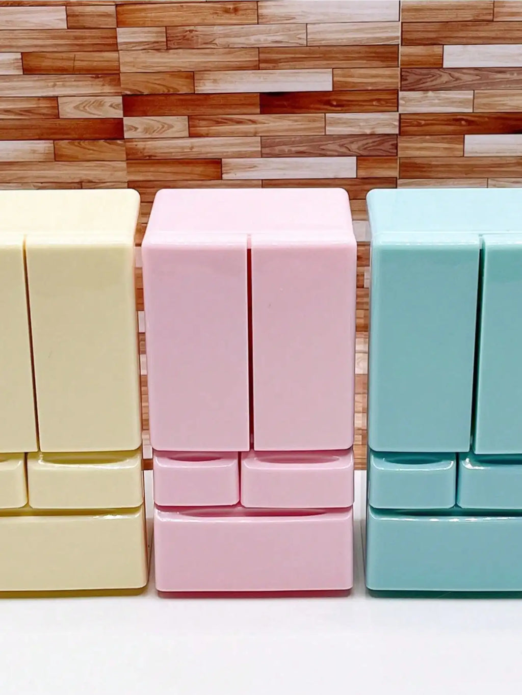 Party Decor Miniature Fridge - Double Door Tiny Refrigerator Model - Kitchen Scene Furniture - Creative Home Collectible
