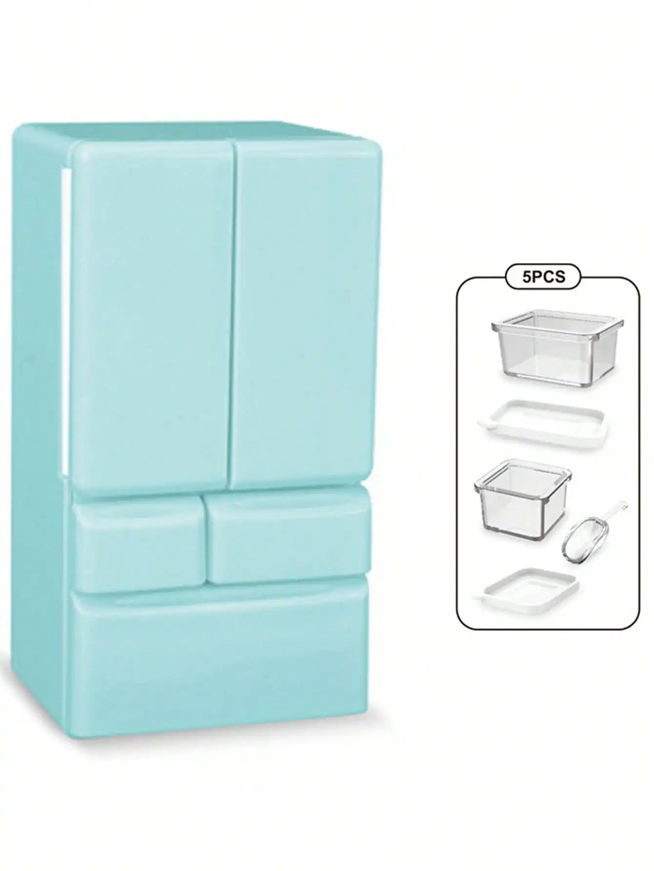 Party Decor Miniature Fridge - Double Door Tiny Refrigerator Model - Kitchen Scene Furniture - Creative Home Collectible