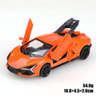 Replica of the SVJ Pullback Alloy Car Model, Children's Toy, Die-Cast Metal, Pullback Function.